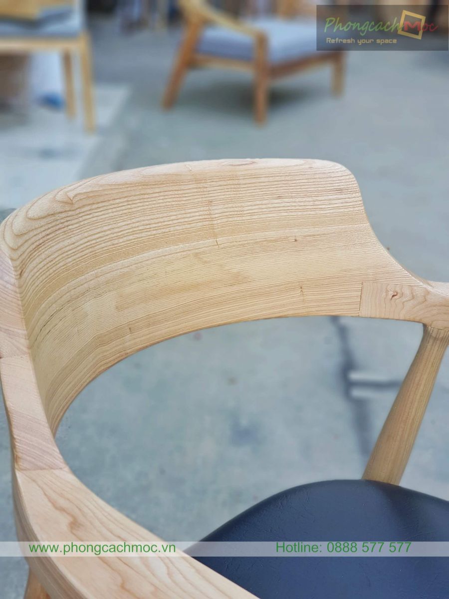 chi tiết lưng tựa ghế gỗ mc150