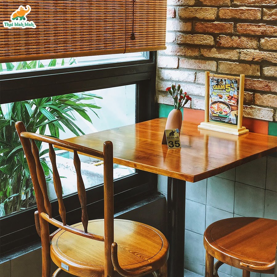 bộ bàn ghế gỗ mc181 pcm cung cấp cho nhà hàng thái blah blah